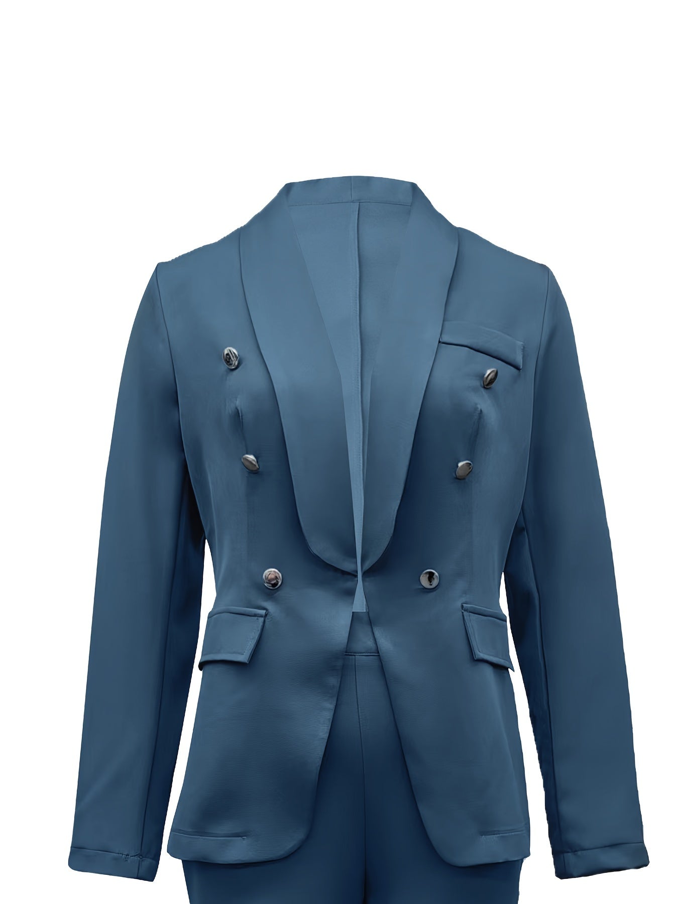 Conjunto Feminino Blazer Duplo + Calça Slim – Elegância para Trabalho & Evento