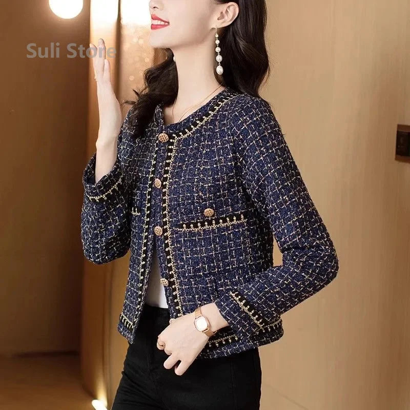 Elegant Slim Jacket with Lace – Small Fragrance Style