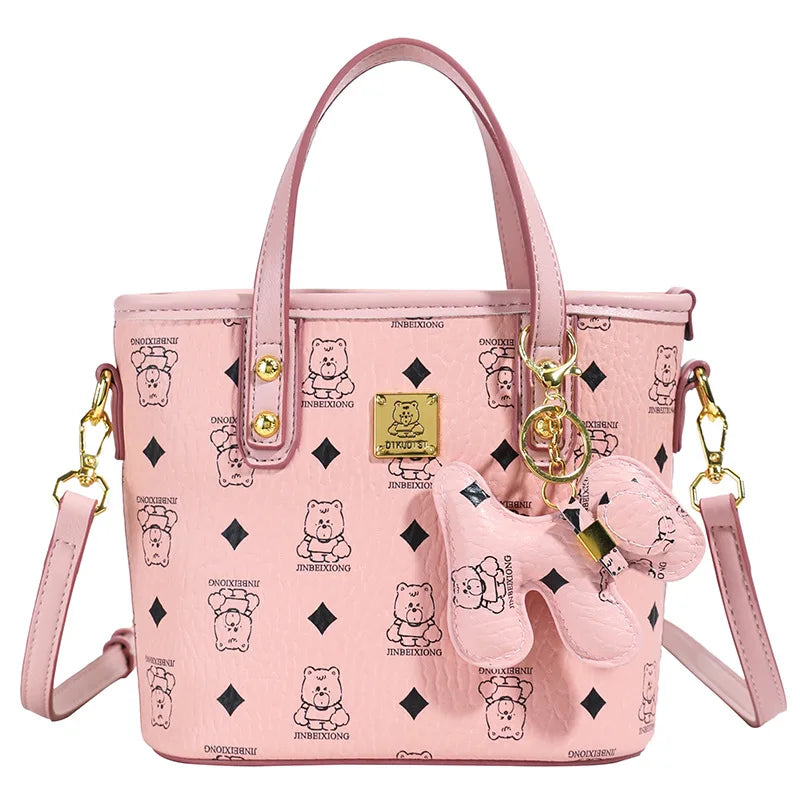 Bolsa Feminina Bucket Estampada 2025 – Tote & Transversal Versátil para Dia e Noite