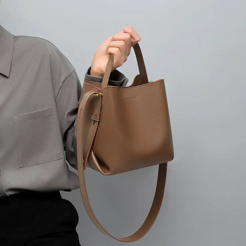 Bolsa Bucket Couro Legítimo Luxury