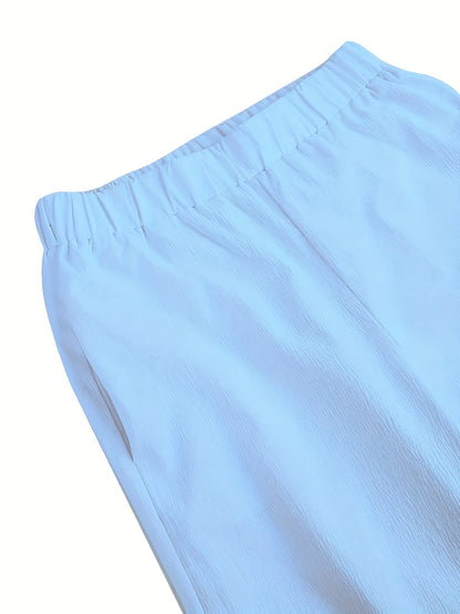 Conjunto Feminino Casual em Malha – Top Regata + Calça Solta