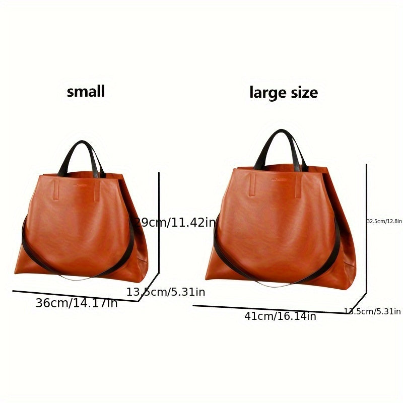 Bolsa Feminina Ombro de Couro Genuíno Grande Capacidade – Top Handle & Shopper para Dia e Trabalho