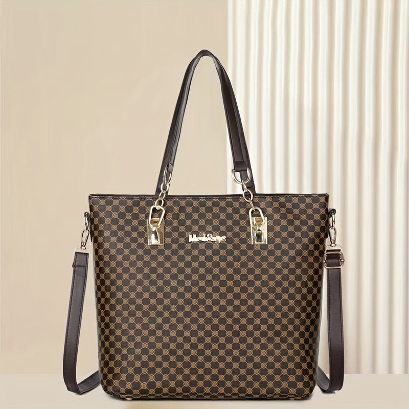 Kit 6 Bolsas Femininas PU Leather – Tote, Clutch & Shoulder para Rotina Completa