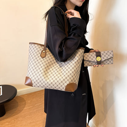 Conjunto Feminino Tote Clássico + Carteira – Inspiração Retrô com Capacidade e Elegância