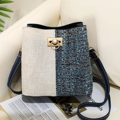 Bolsa Bucket Crossbody PU Multifuncional