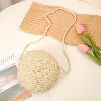 Bolsa Round Woven Straw Mini