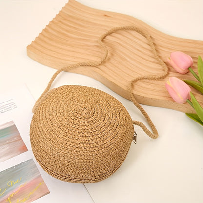 Bolsa Round Woven Straw Mini