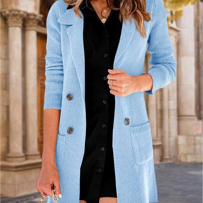 Cardigã Longo Lapela Elegante – Versatilidade Refinada