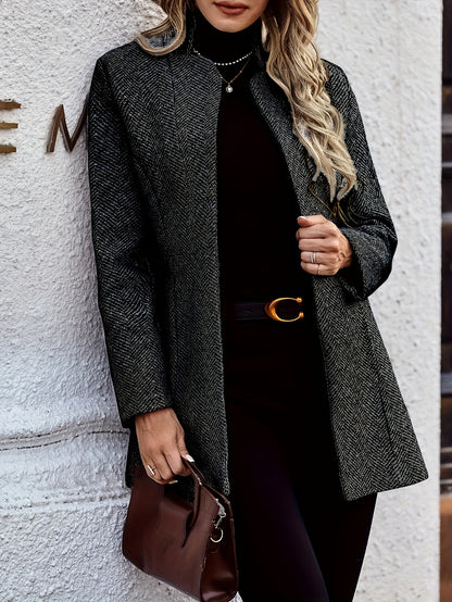 Blazer Texturizado Open-Front – Estilo Refinado