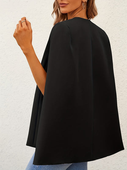 Blazer Feminino Bege Leve – Casual & Elegante com Mangas Fendas, Sem Fecho