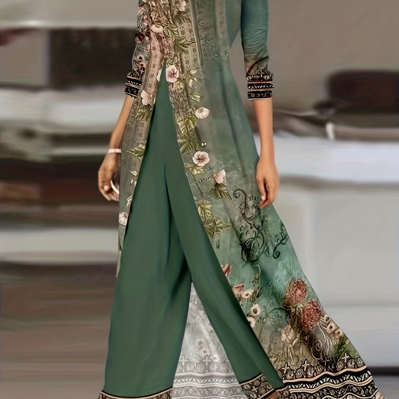 Conjunto Feminino Elegance Comfort – Blusa Manga longa + Calça Reta