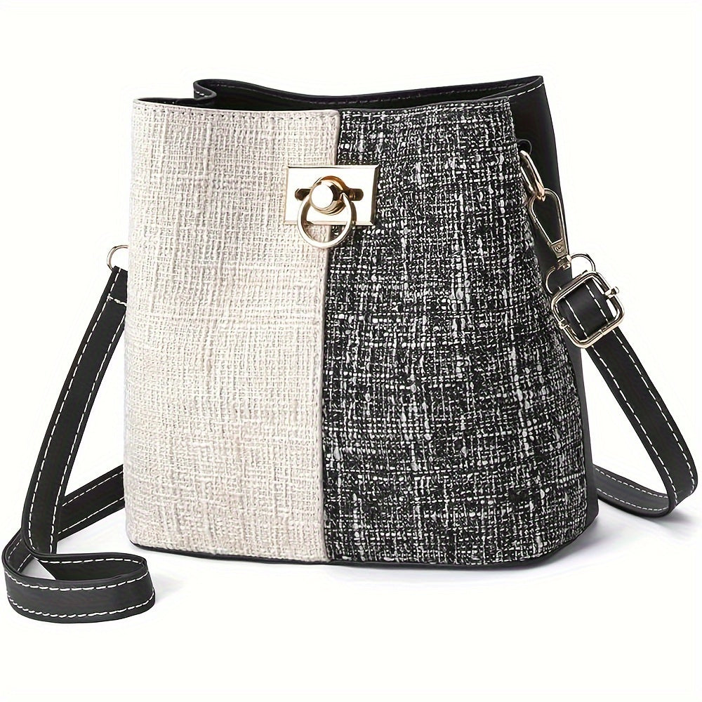 Bolsa Bucket Crossbody PU Multifuncional