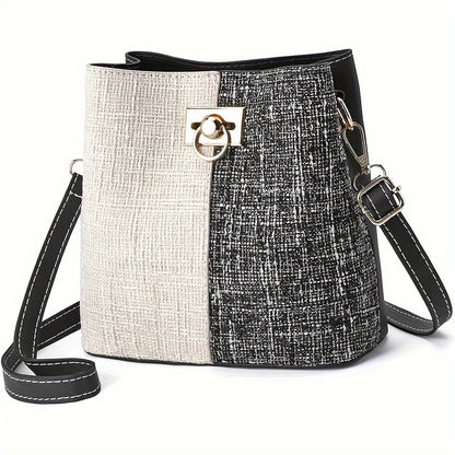 Bolsa Bucket Crossbody PU Multifuncional