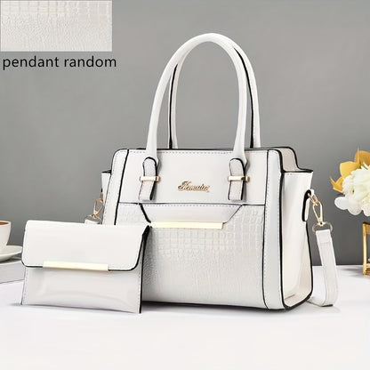 Bolsa Feminina Grande Capacidade – Tote Sintética Elegante com Fecho em Zíper