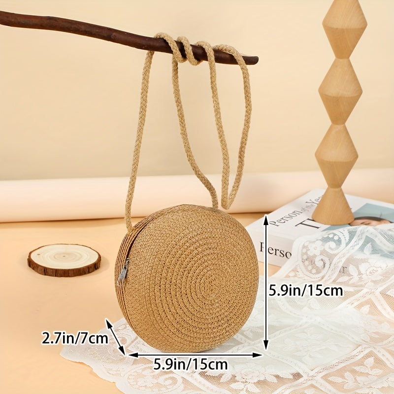 Bolsa Round Woven Straw Mini