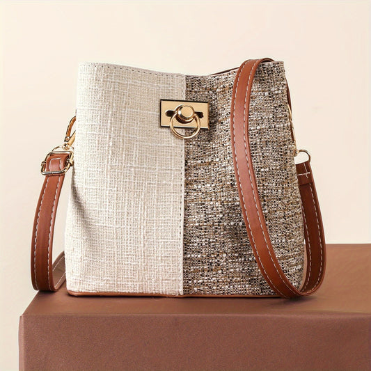 Bolsa Bucket Crossbody PU Multifuncional