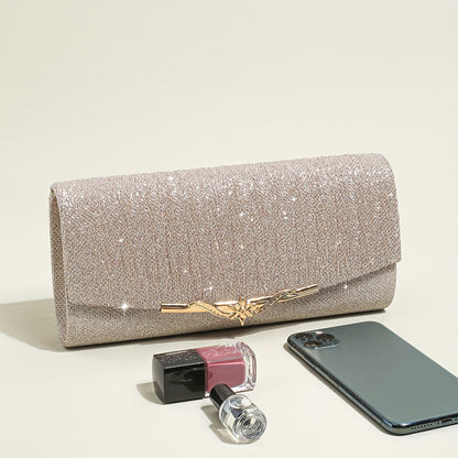 Clutch Feminina Brilho & Pedraria – Sparkling Evening Bag com Estrutura Metálica