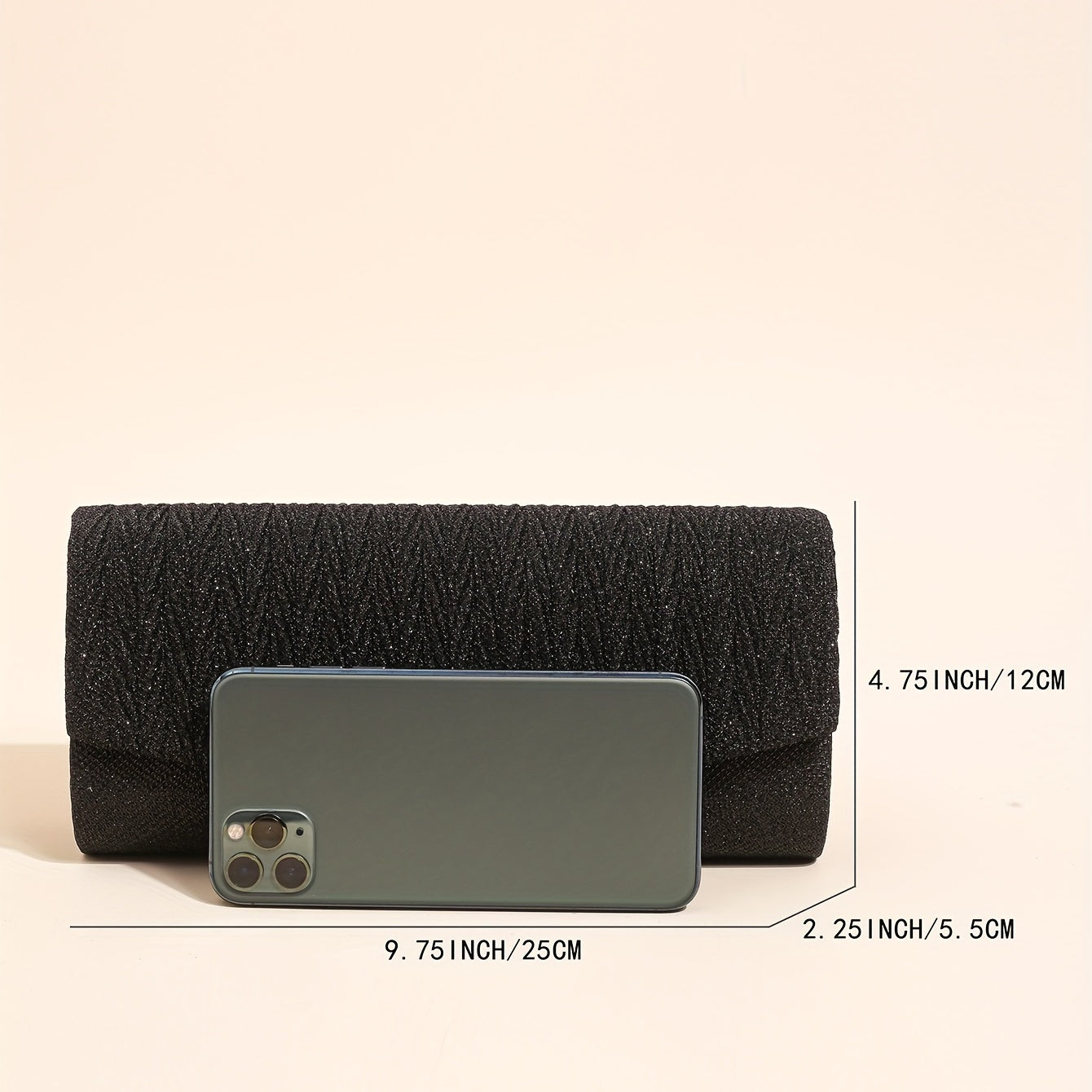 Clutch Feminina Brilho & Pedraria – Sparkling Evening Bag com Estrutura Metálica