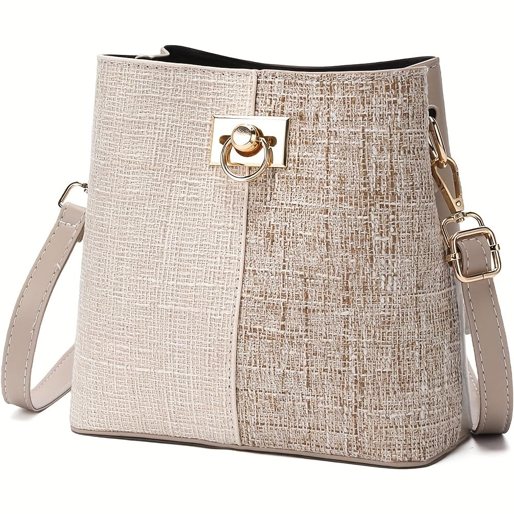 Bolsa Bucket Crossbody PU Multifuncional