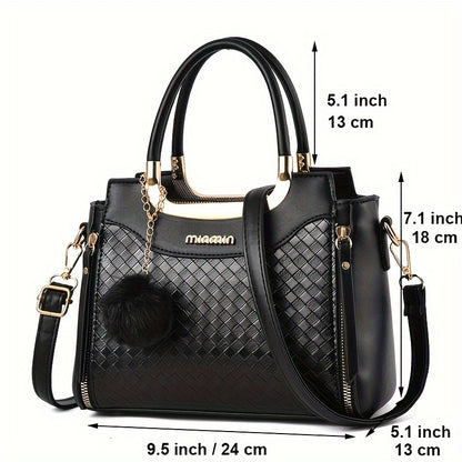 Bolsa Feminina Versátil Crossbody & Tote – Alça Ajustável, Compartimentos Múltiplos e Fecho Magnético