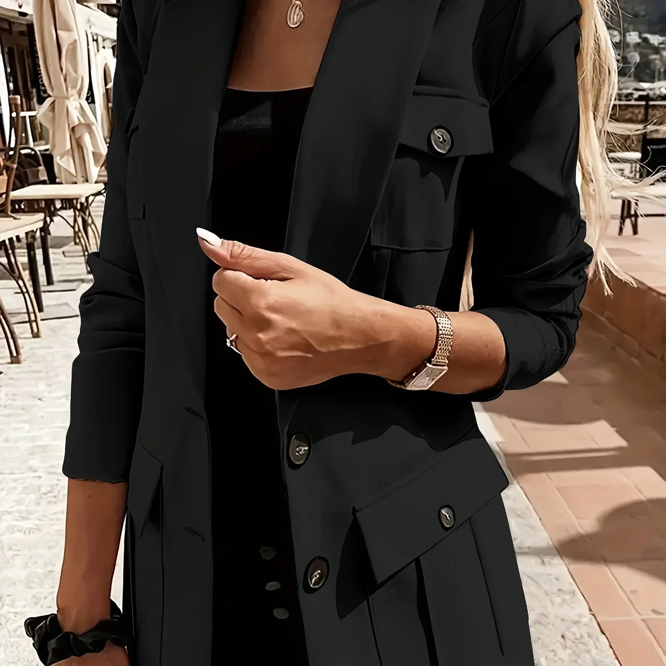 Blazer de Alfaiataria Branca – Toque Moderno para o Look Profissional