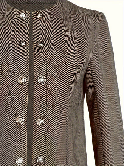 Blazer Feminino Gola Lapela – Corte Aberto, Manga Longa, Escritório & Casual