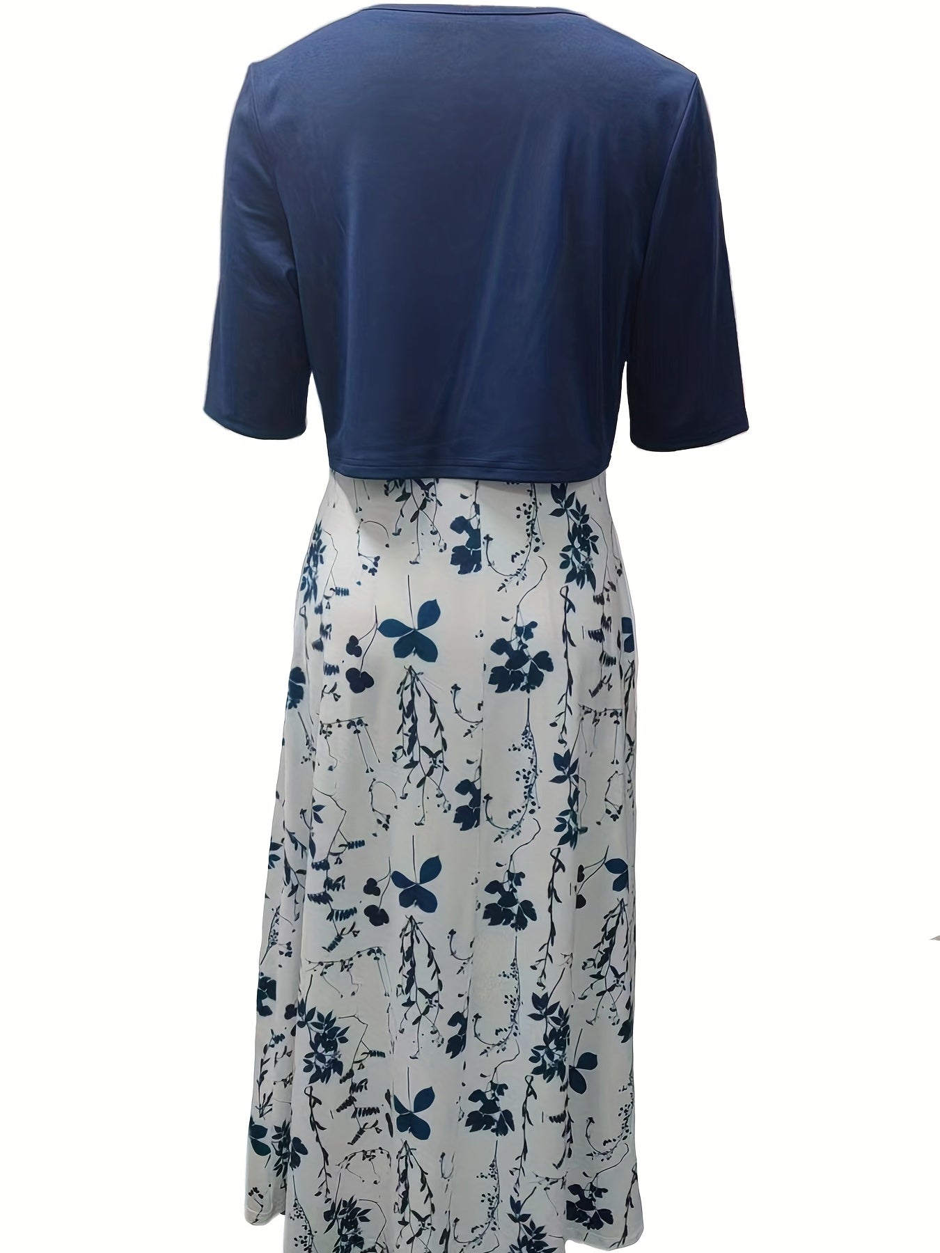 Conjunto Feminino Estampa Floral – Crop Top V-Neck + Saia/Midi Knit Conforto Primavera/Verão