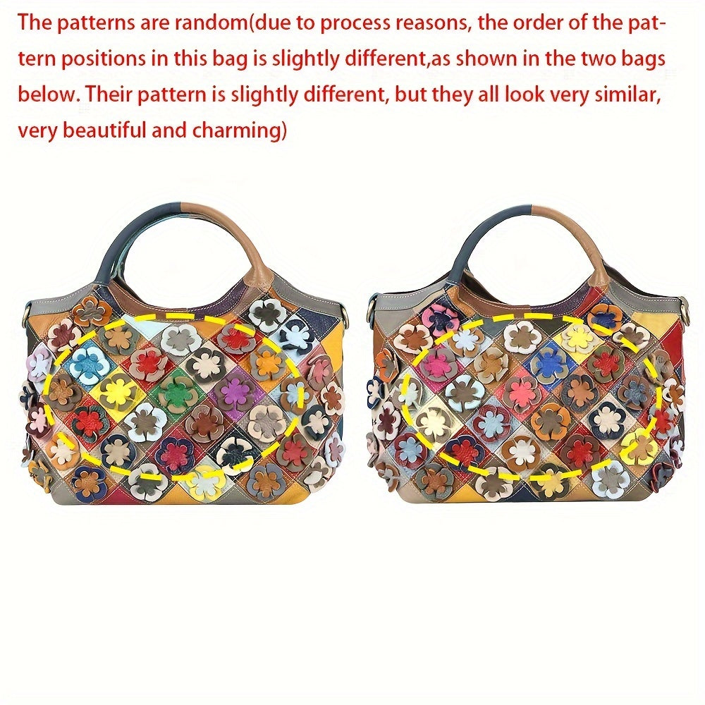 Royal Bagger Top Handle Satchel – Bolsa Feminina de Couro Genuíno com Estampa Xadrez, Top Handle e Grande Capacidade