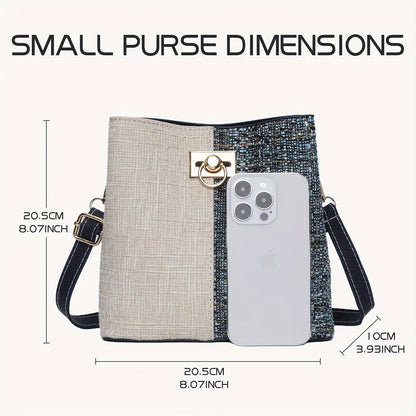 Bolsa Bucket Crossbody PU Multifuncional