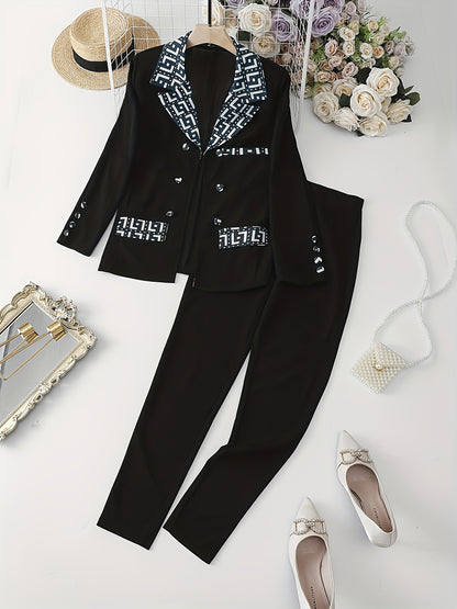 Conjunto Color Block Luxe – Blazer & Pants