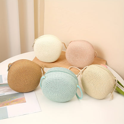 Bolsa Round Woven Straw Mini