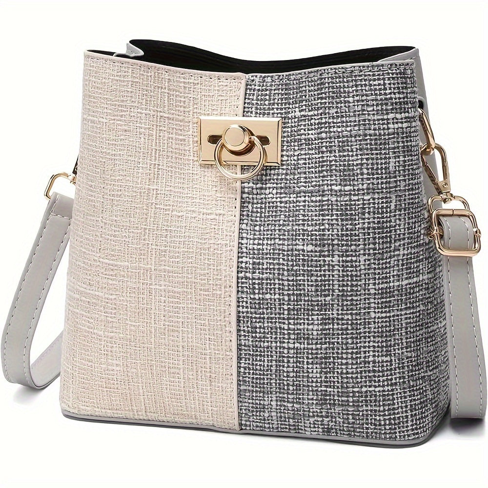Bolsa Bucket Crossbody PU Multifuncional