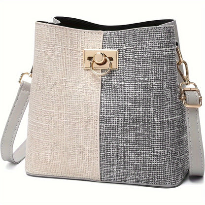 Bolsa Bucket Crossbody PU Multifuncional