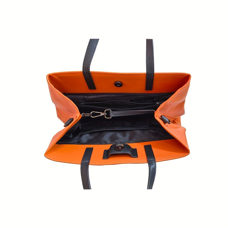 Bolsa Feminina Ombro de Couro Genuíno Grande Capacidade – Top Handle & Shopper para Dia e Trabalho