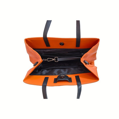 Bolsa Feminina Ombro de Couro Genuíno Grande Capacidade – Top Handle & Shopper para Dia e Trabalho