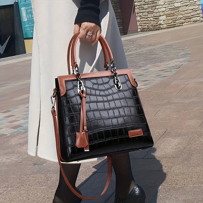 Bolsa Feminina Tote Multi-Way – PU Couro com Alça Destacável & Design Versátil