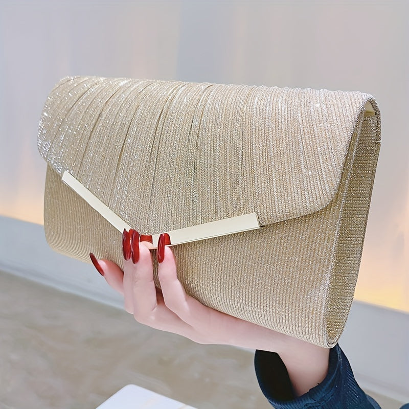 Clutch Feminina Brilho para Noite – Sparkling Evening Bag com Corrente Elegante