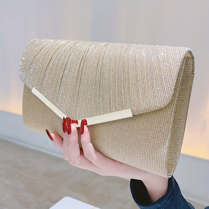 Clutch Feminina Brilho para Noite – Sparkling Evening Bag com Corrente Elegante