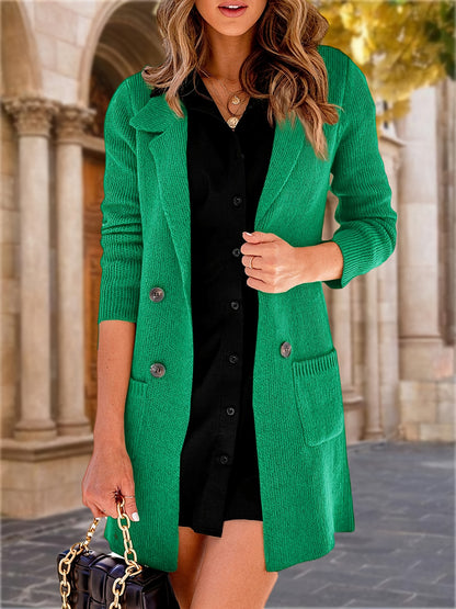 Cardigã Longo Lapela Elegante – Versatilidade Refinada