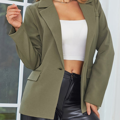 Conjunto Feminino Executivo 2 Peças – Blazer Single-Breasted + Calça Reta