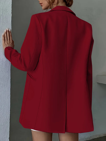 Blazer Single-Breasted Lapela Elegante – Office & Casual