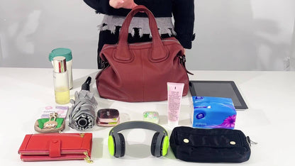 Bolsa Feminina Tote Grande Capacidade – Ombro em PU macio, cor sólida para rotina com estilo