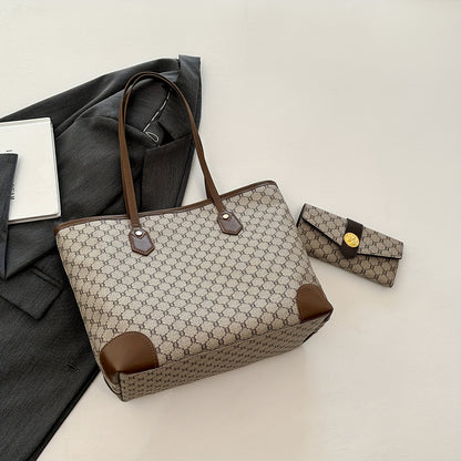 Conjunto Feminino Tote Clássico + Carteira – Inspiração Retrô com Capacidade e Elegância