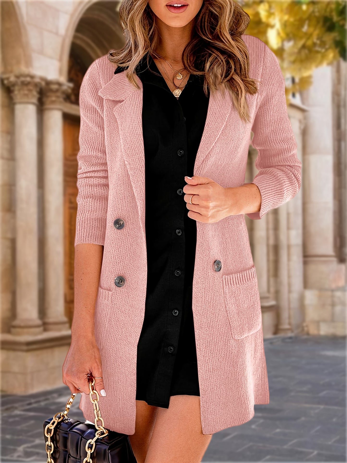 Cardigã Longo Lapela Elegante – Versatilidade Refinada