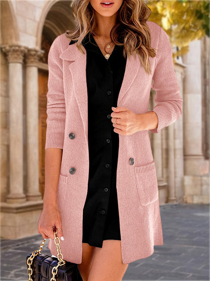 Cardigã Longo Lapela Elegante – Versatilidade Refinada