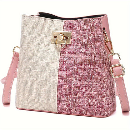 Bolsa Bucket Crossbody PU Multifuncional