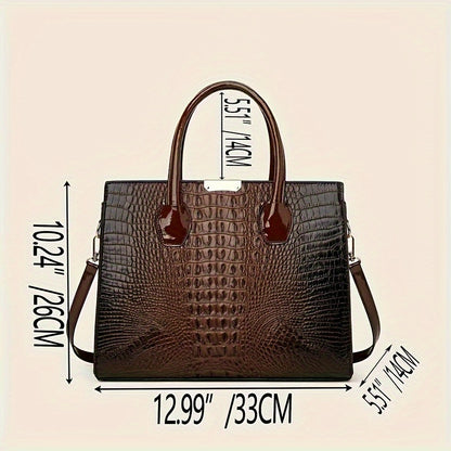 Kit 3 Bolsas Femininas Produção Completa – Tote, Clutch & Porta-Cartões em PU Texturizado