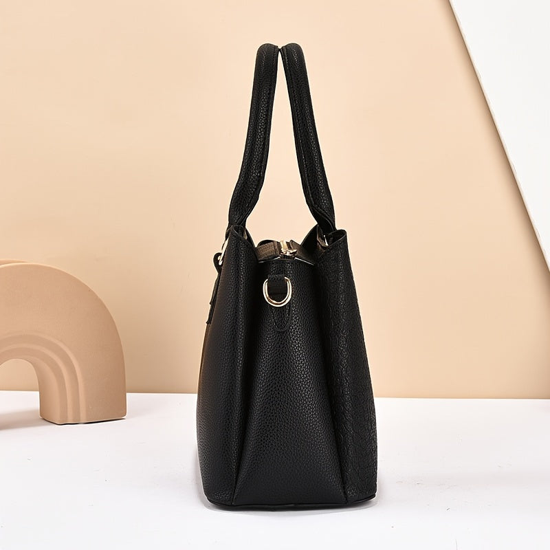 Kit Feminino 3 Bolsas – Tote, Ombro & Clutch Essenciais para o Dia e a Noite