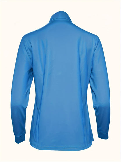 Blazer Feminino Gola Lapela – Manga Longa, Corte Aberto, Versátil Escritório/Casual