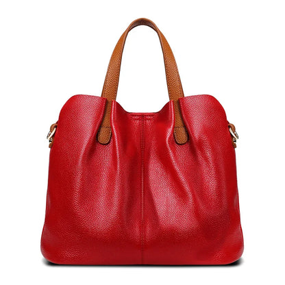 Bolsa Tote Feminina em Couro Legítimo – Zency com Detalhe Ruched